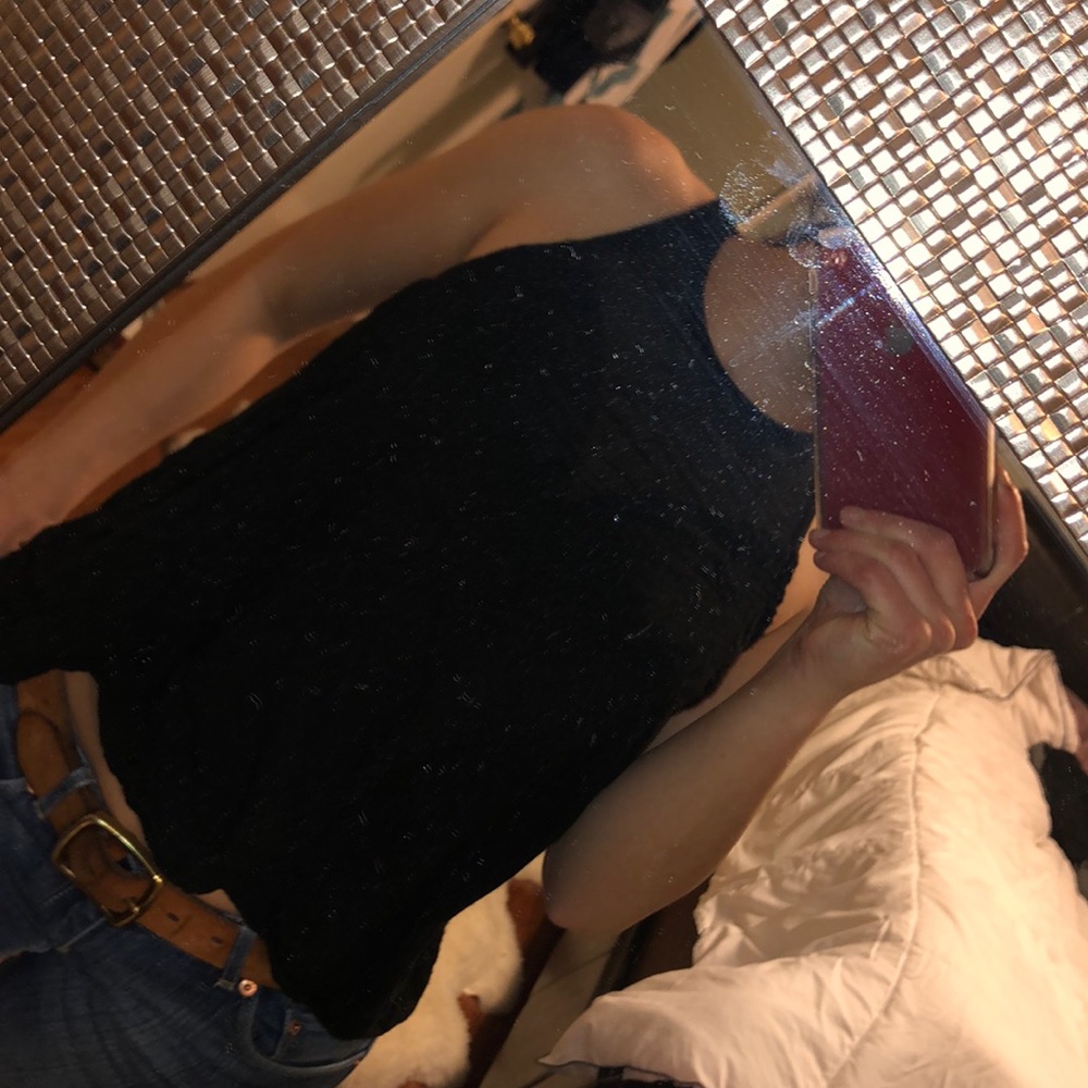 Cute Kendall Kylie black shirt with floral pattern